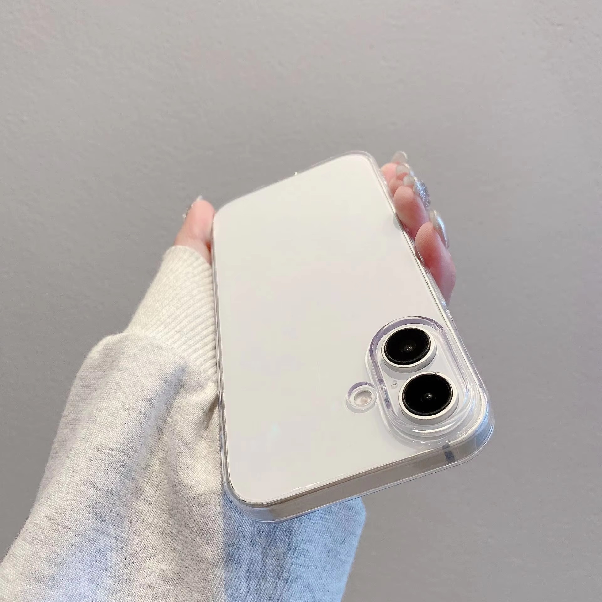 Funda de teléfono suave de silicona transparente para iPhone 16 15 14 13 12 Mini 11 Pro Max X XR XS 7 8 Plus cubierta transparente cristalina a prueba de golpes