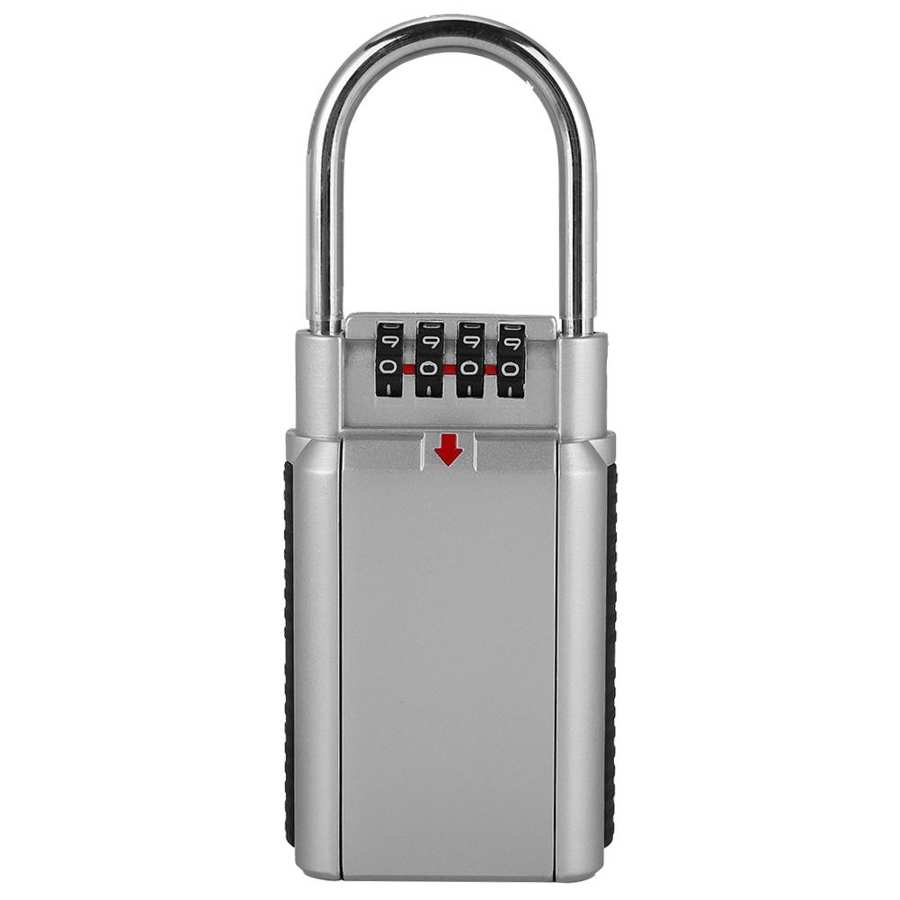 Metal password hængelås nøgle sikker opbevaring lås boks låseboks