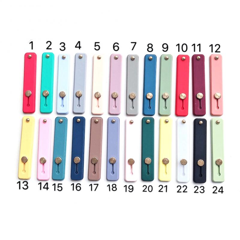Plain Color Bracket Hand Band Grip Stand Push Pull Phone Holder Finger Ring For IPhone Huawei Samsung Strap Push Pull Grip Band