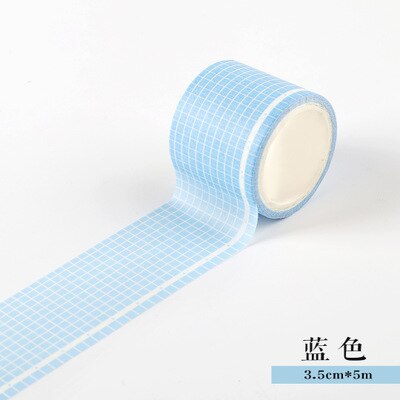 Farverigt gitter serie washi tape selvklæbende diy scrapbooking klistermærke etiket maskeringstape studerende papirvarer: B