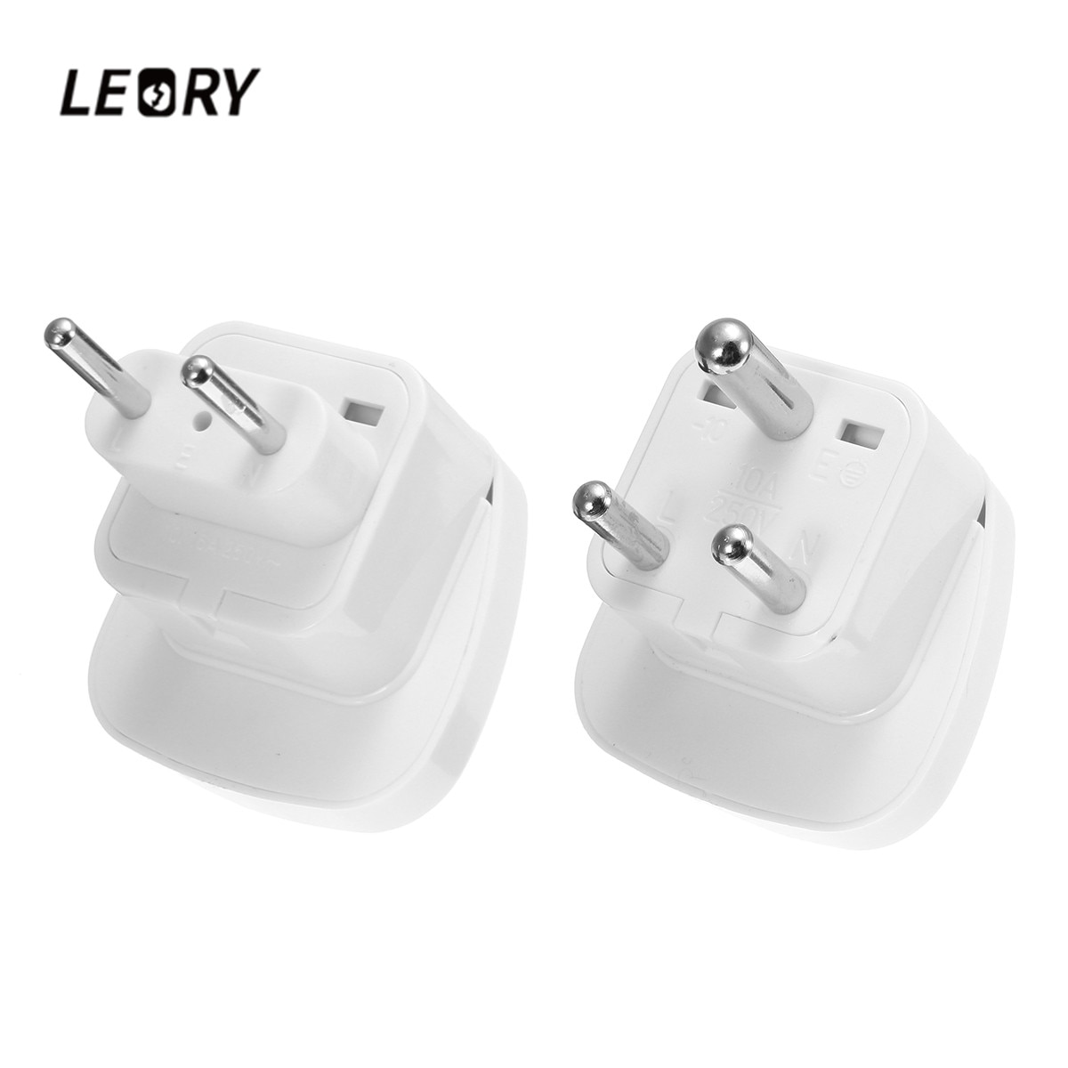 LEORY 2 Pin South Africa India Travel Plug Adaptor + 3 Pin Universal AU UK EU US to South Africa Converter 10A 250V AC adaptor