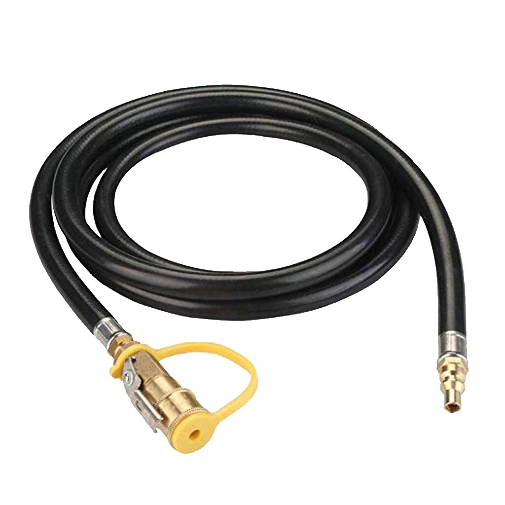 12Ft RV Propane Quick Connect Hose Low Pressure with 1/4&#39; quick connect female socket and 1/4&#39; full flow male plug