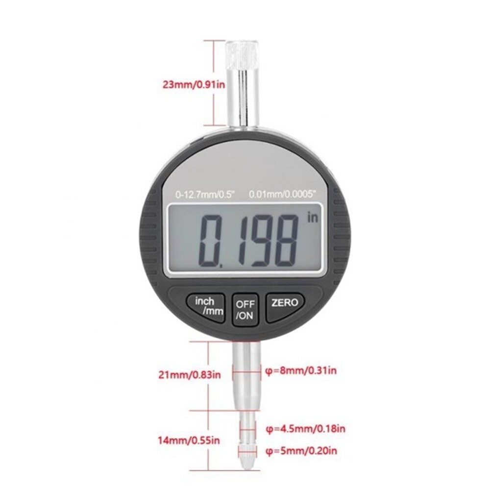 0.001 mm Digital Dial /Micrometer Indicator M2.5 Thread Universal Electronic Test Gauge Table Scale Measure Tools