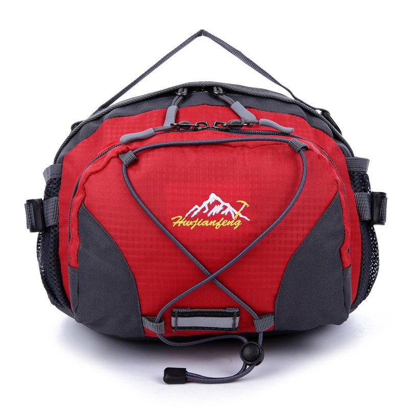Udendørs sport vandtæt camping vandretasker taljetaske pose nylon letvægts rejse afslappet skuldertaske bærbar håndtaske: Rød