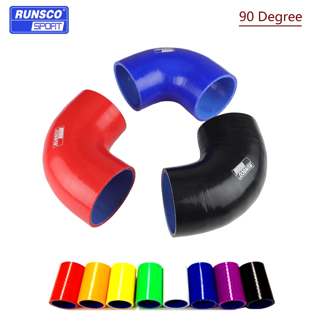 Intercooler Cold Air Intake Hose 38 45 51 57 63 70 76 83 89 for 120/5000 90 degrees Silicone Hose Elbow Rubber Joiner Bend Tub