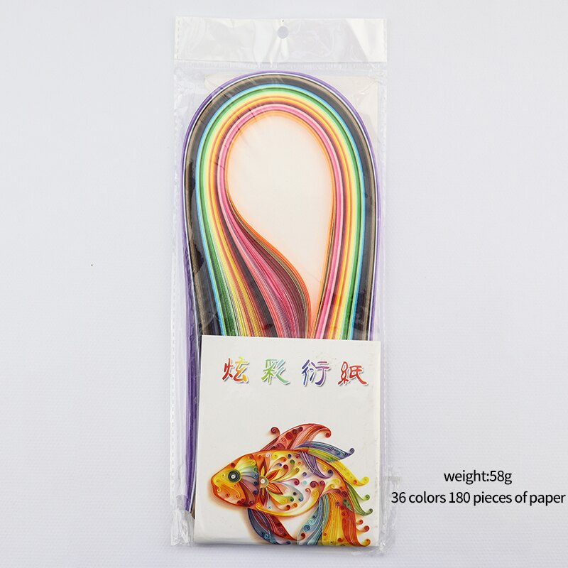 Tiras de papel de colores para manualidades, papel cambiable para manualidades, 12/24/36 colores, Material de Origami, tiras decorativas hechas a mano: 36colors-180strips