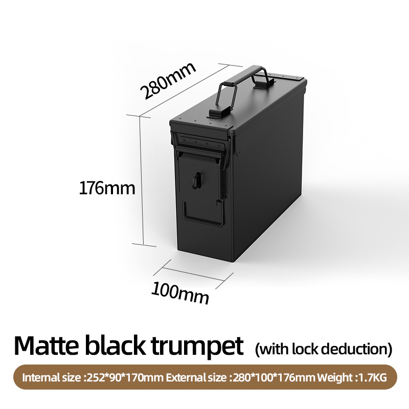 Petite boîte de travail étanche, étui rigide antichoc, grand kit d'outils vide, boîte à outils organisateur, boîte d'électricien: Black