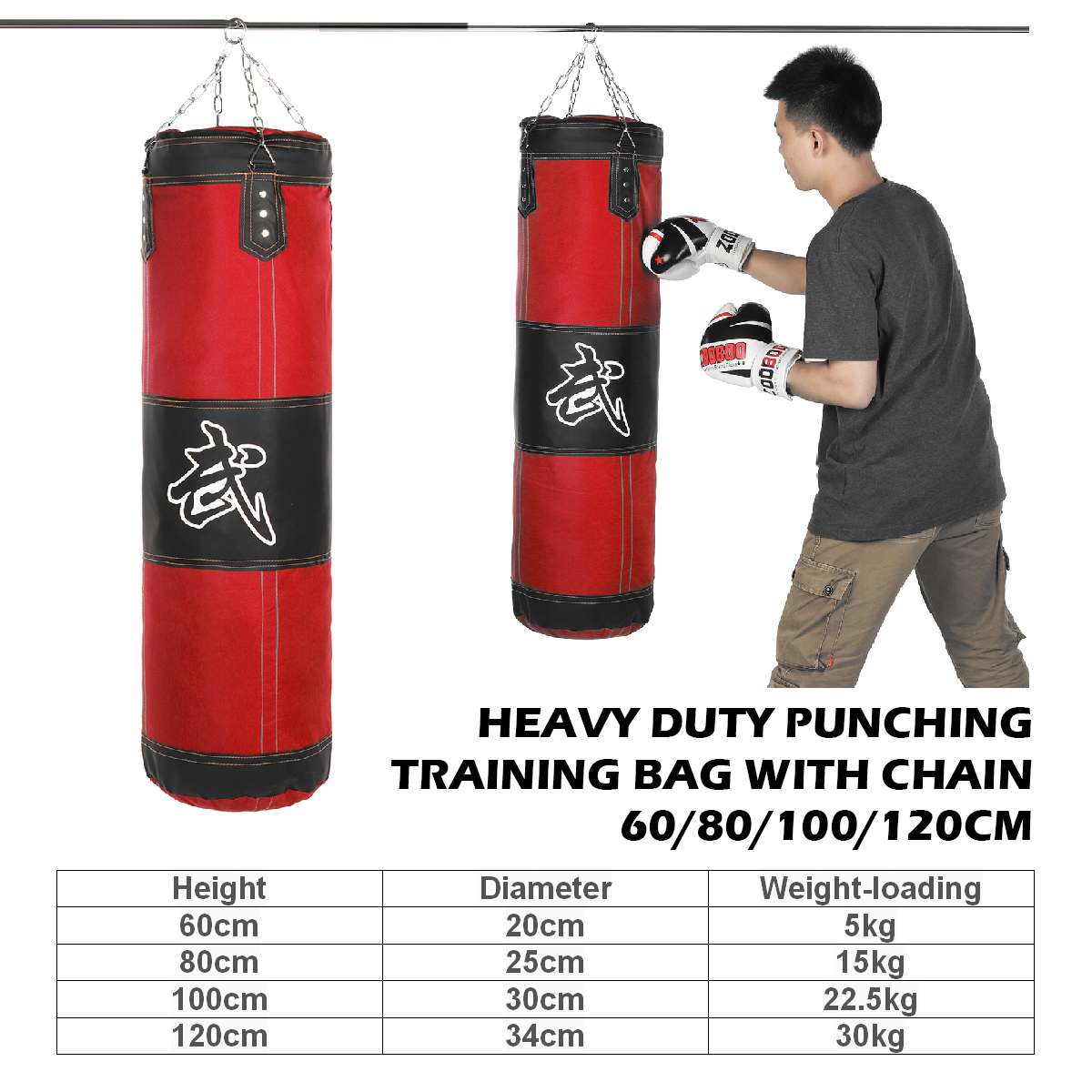 Boxing Punching Bag Training Fitness With Hanging Kick Sandbag adults Gym Exercise empty-Heavy boxing bag