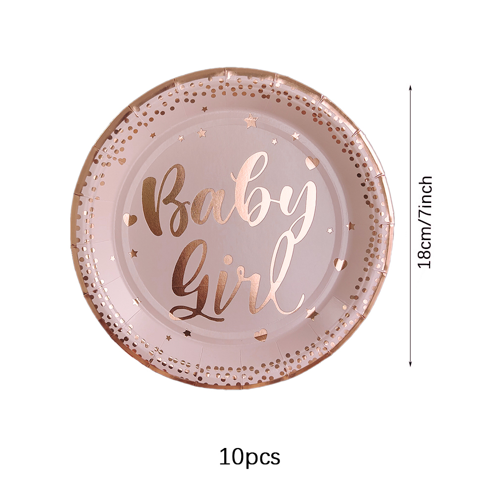 Verjaardag Wegwerp Servies Set Roze Rose Goud Witte Borden Kopjes Servetten Tafelkleed Meisje Verjaardagsfeestje Decoratie Baby Douche: Blauw