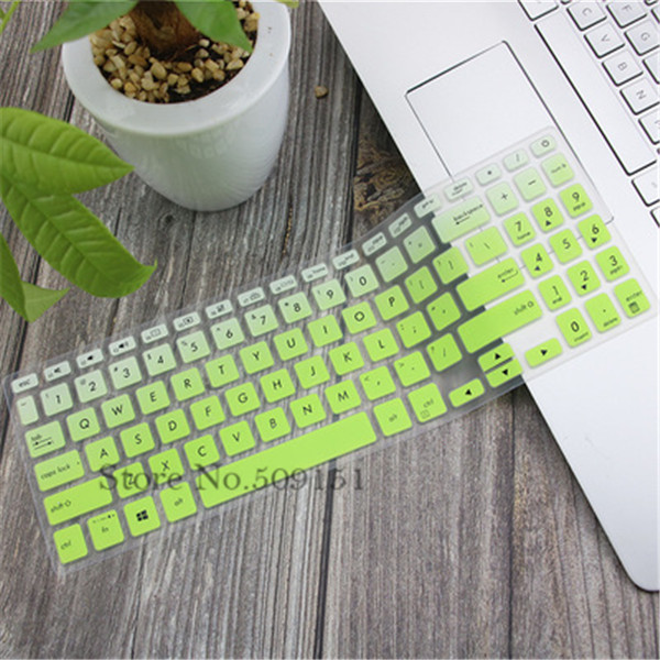For Asus Vivobook 15 ASUS VivoBook 15 M515UA M515U M515D M515DA M515 DA 15.6 Inch Silicone Laptop Keyboard Cover Skin Protector: Gradual green