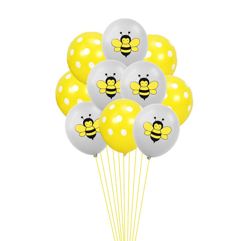 12 Inch Cartoon Bee Pailletten Ballon 1st Thema Verjaardagsfeestje Decoraties Kids Baby Shower Jongen Meisje Levert Globos: C