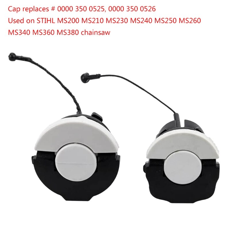 Tapa de combustible/aceite para motosierra de Gas STIHL, con tuerca de cubierta de piñón, para MS200, MS210, MS230, MS240, MS250, MS260, MS340, MS360, MS380