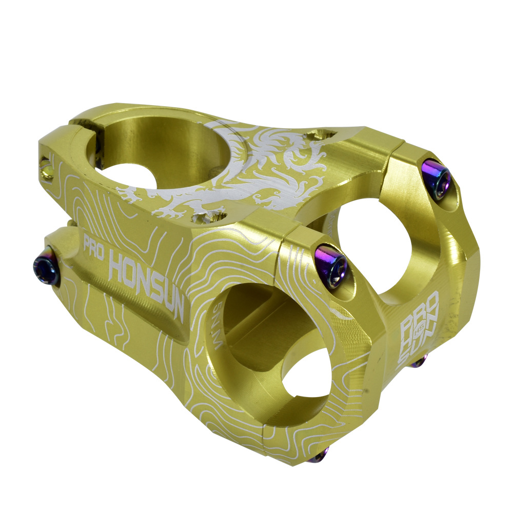 Farverig xc am mtb cykelstyr frempind cykel kort frempind 0 graders mountainbike styr frempind 31.8*45mm regnbue cykel frempind