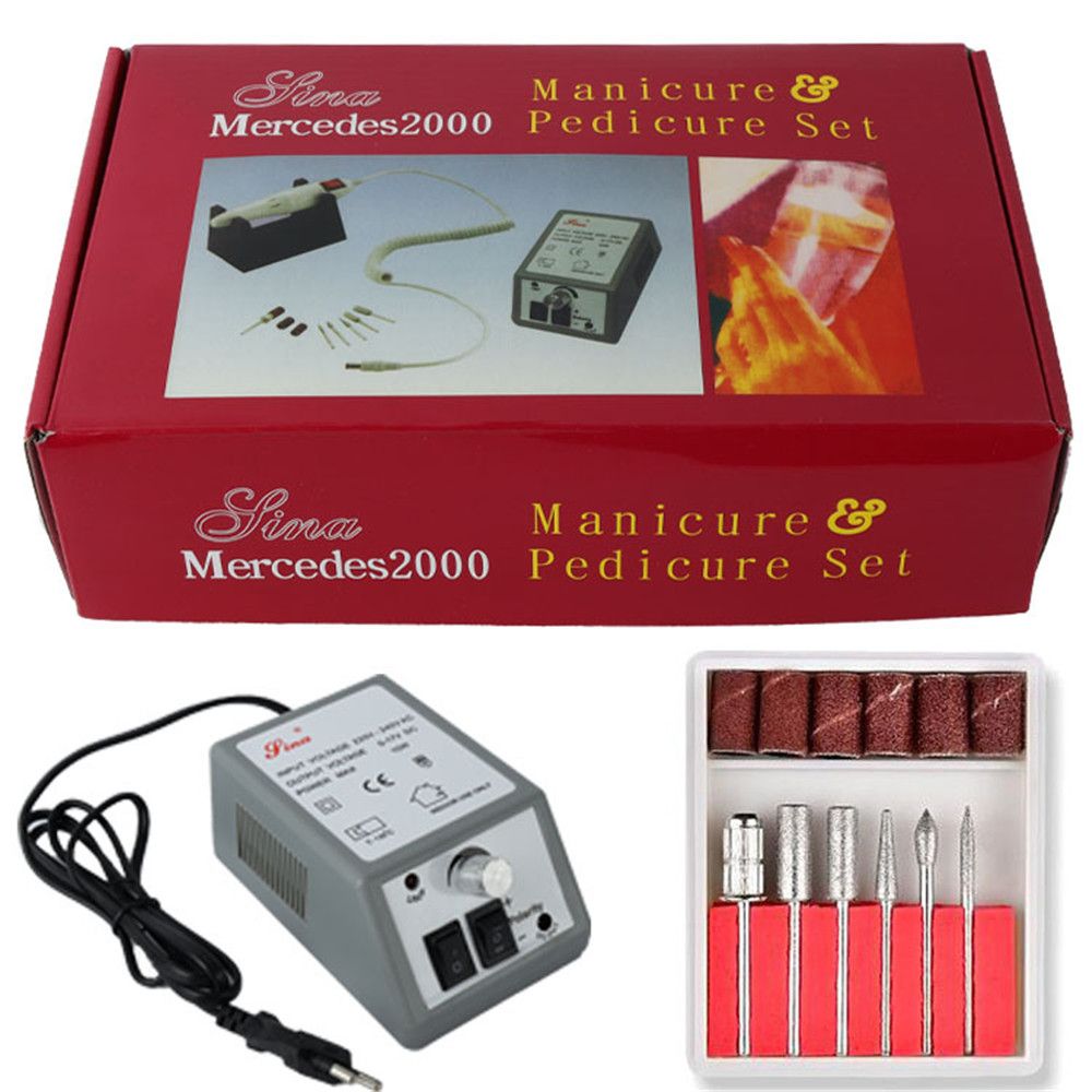 Máquina pulidora de uñas, aparato eléctrico para quitacutículas, pedicura, Mercedes 2000