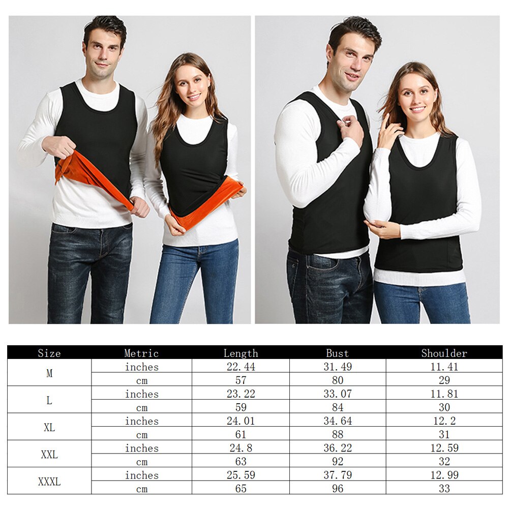 Chaleco eléctrico inteligente con USB para invierno, dispositivo con calefacción, 3 niveles de temperatura ajustables, para el Abdomen y la espalda, para senderismo y ciclismo al aire libre