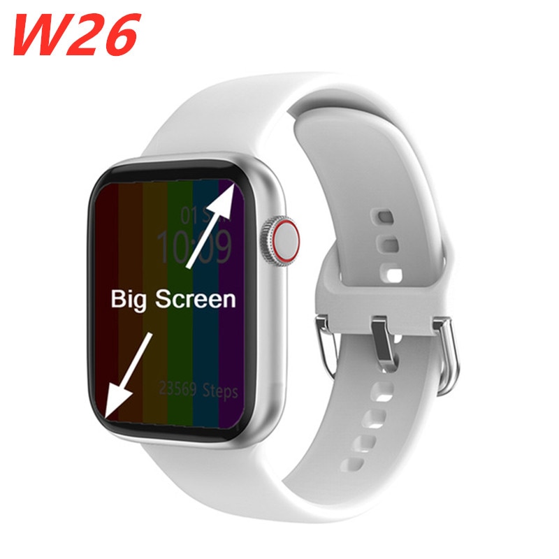 W26 Smart Uhr Frauen Serie 5 Herz Rate Iwo 12 lite Sport Ekg Ppg 44MM Smartwatch Bluetooth Anruf fitness Wasserdicht