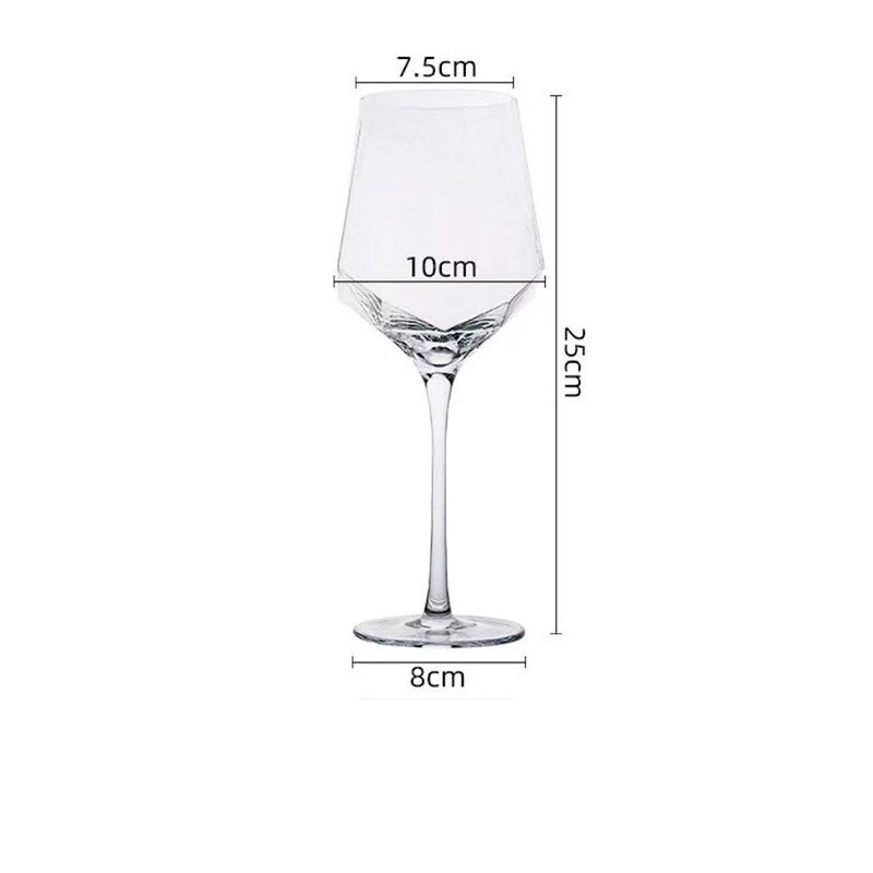 Verre à vin rouge de luxe léger en forme de diamant, gobelet sans plomb, verre à Champagne, verre à whisky: 1