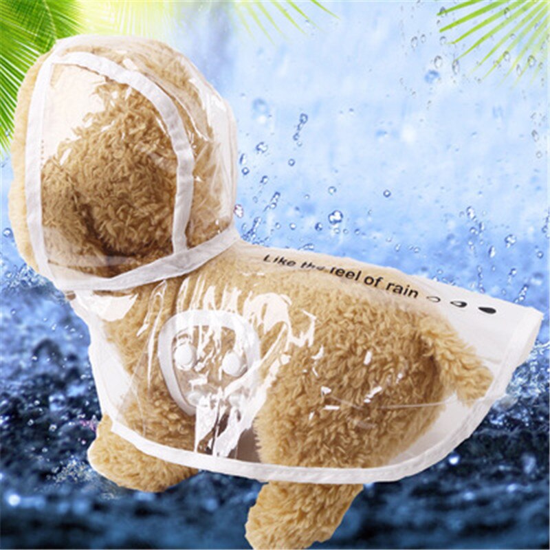 Kleine hondenregenjas met capuchon, transparante waterdichte regenjas van pvc, lichte kleding voor huisdieren, waterdicht
