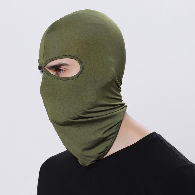 16 Color Balaclava for Men Hats Beanie Lycra Face Ski Mask Bonnets for Women Nurse Cap for Men Outdoor Sun Protection Hood MZ100: Amy Green