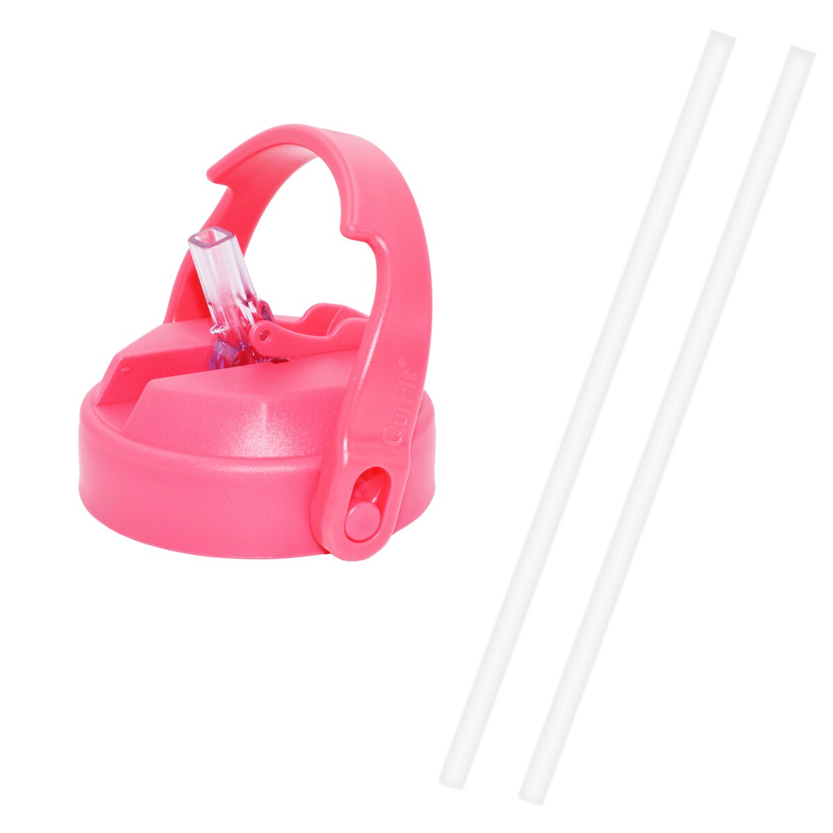 Quifit Lid With Straw For 2L 3.8L 2.5L 3.78L 73oz 128oz Wide Mouth Gallon Water Bottle Cover: Pink