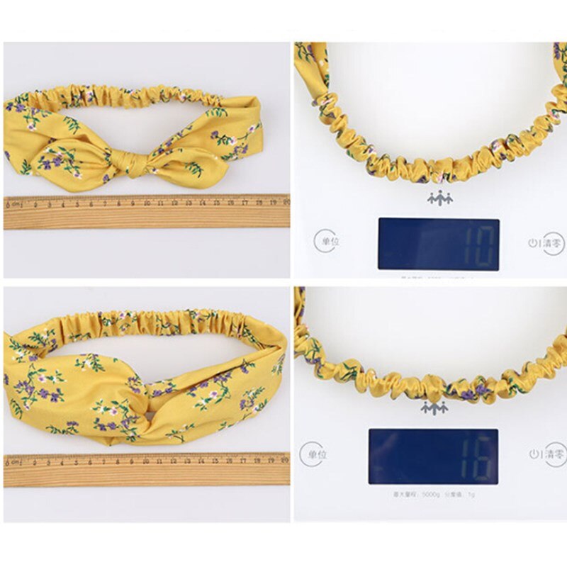 1/2 st baby turban blommigt pannband flicka rosetter blomma mamma och dotter tryckta pannband knytknut kanin öra hårband