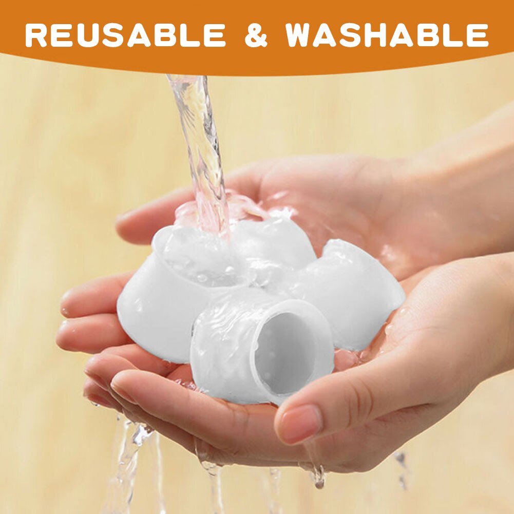 16Pcs Chair Foot Pad Silicone 40 mm Furniture Feet Protection Cap Non Slip Bottom For Round / Square Chair Leg Cover