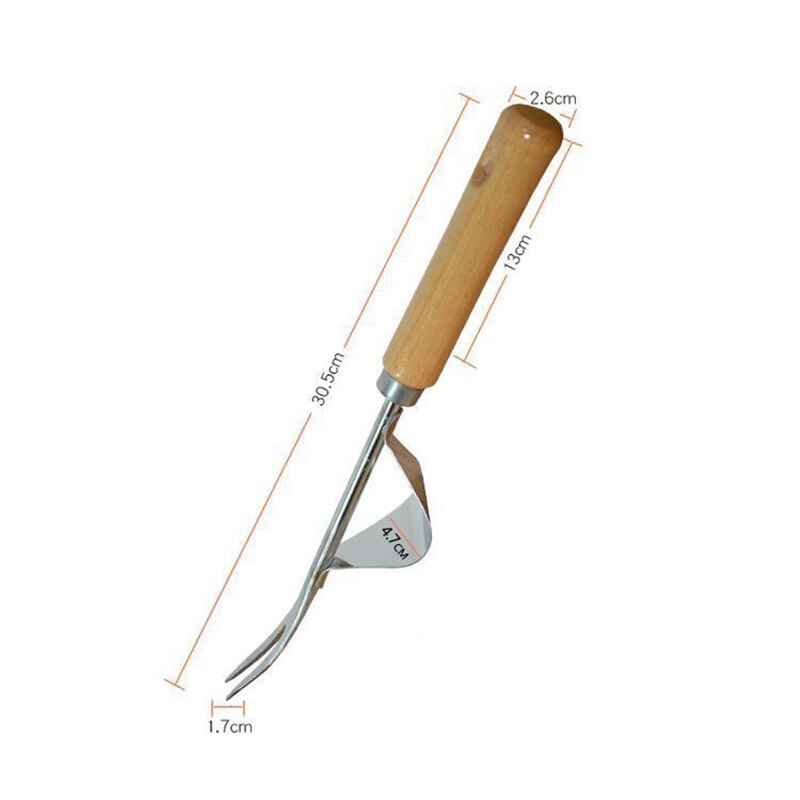 3PCS Gardening Ripper Stainless Steel Root Remover Weeder Root Excavator Seedling Fork Weeding Shovel Tool