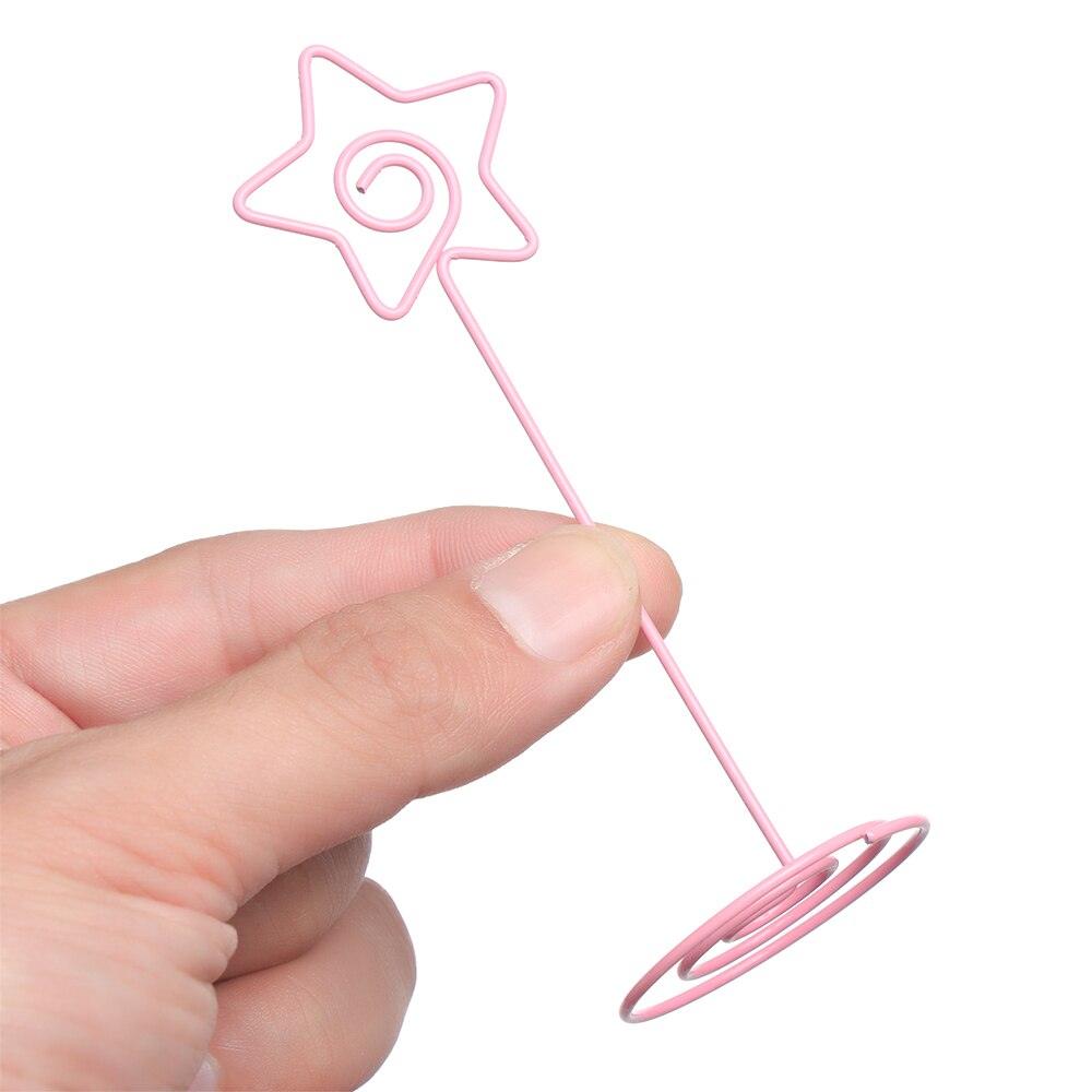 Cool Wedding Place Card Holder Cute Girl Pink Romantic Heart Swan Photo Clip Table Number Stand Wedding Supplies