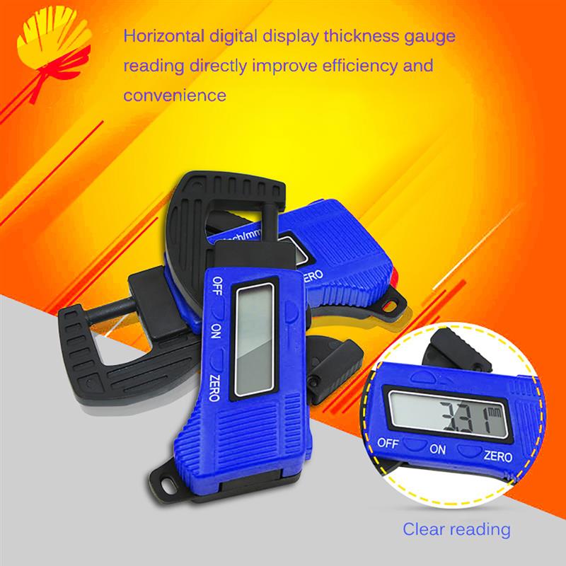 Digital Display Thickness Gauge Thickness Tester Meter Caliper Width Measure Tools 0-12.7mm