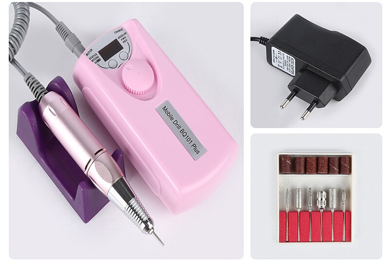 Taladro eléctrico para uñas, máquina de manicura con cabezal de pulido, pulidor de uñas portátil, Mini bolígrafo eléctrico, pulidor de uñas, pulido de uñas