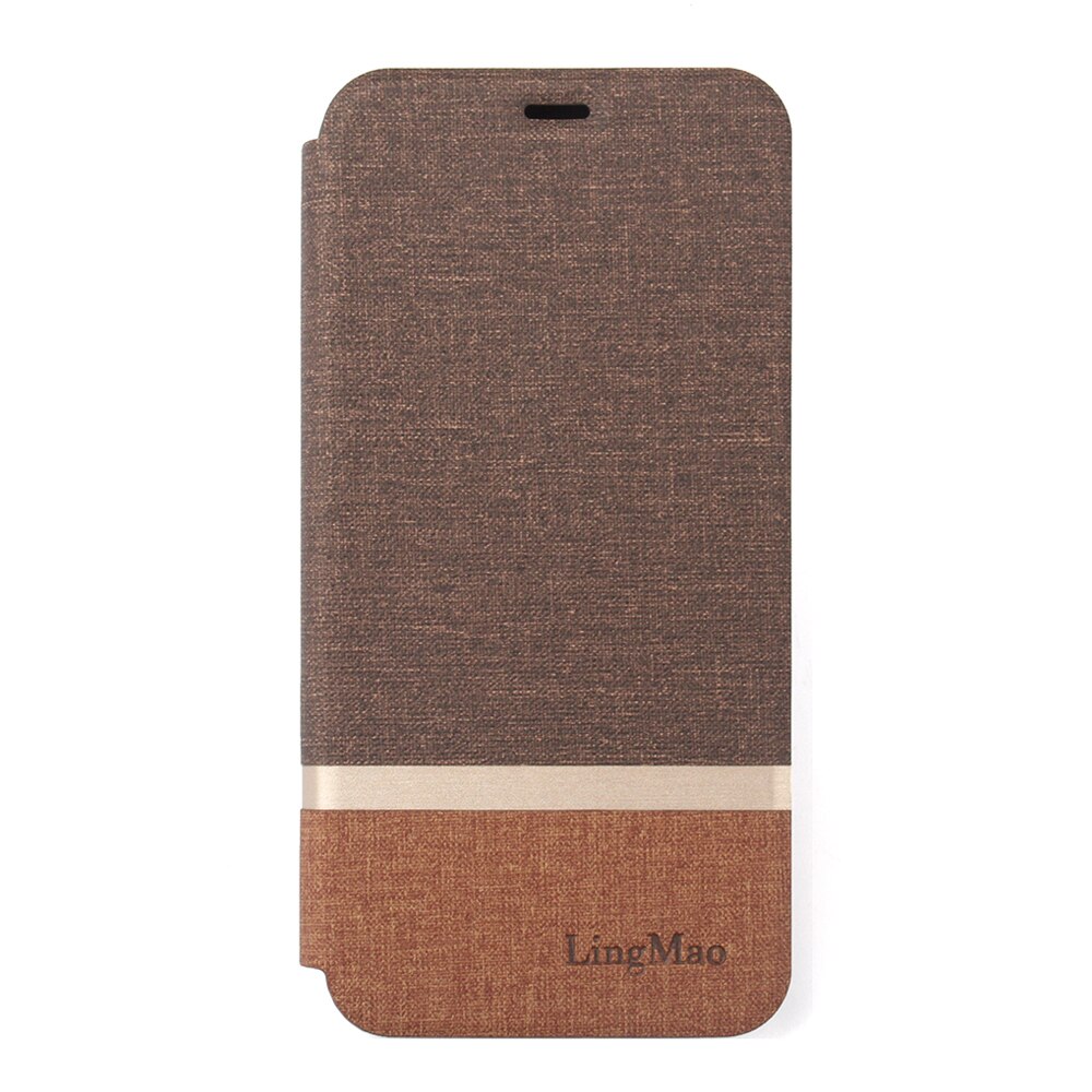 Hand Made for Vernee Mix 2 Case Luxury Leather Flip Case Vernee Mix 2 Protective Wallet Phone Cover for Vernee Mix 2 Coque Funda: coffee with brown