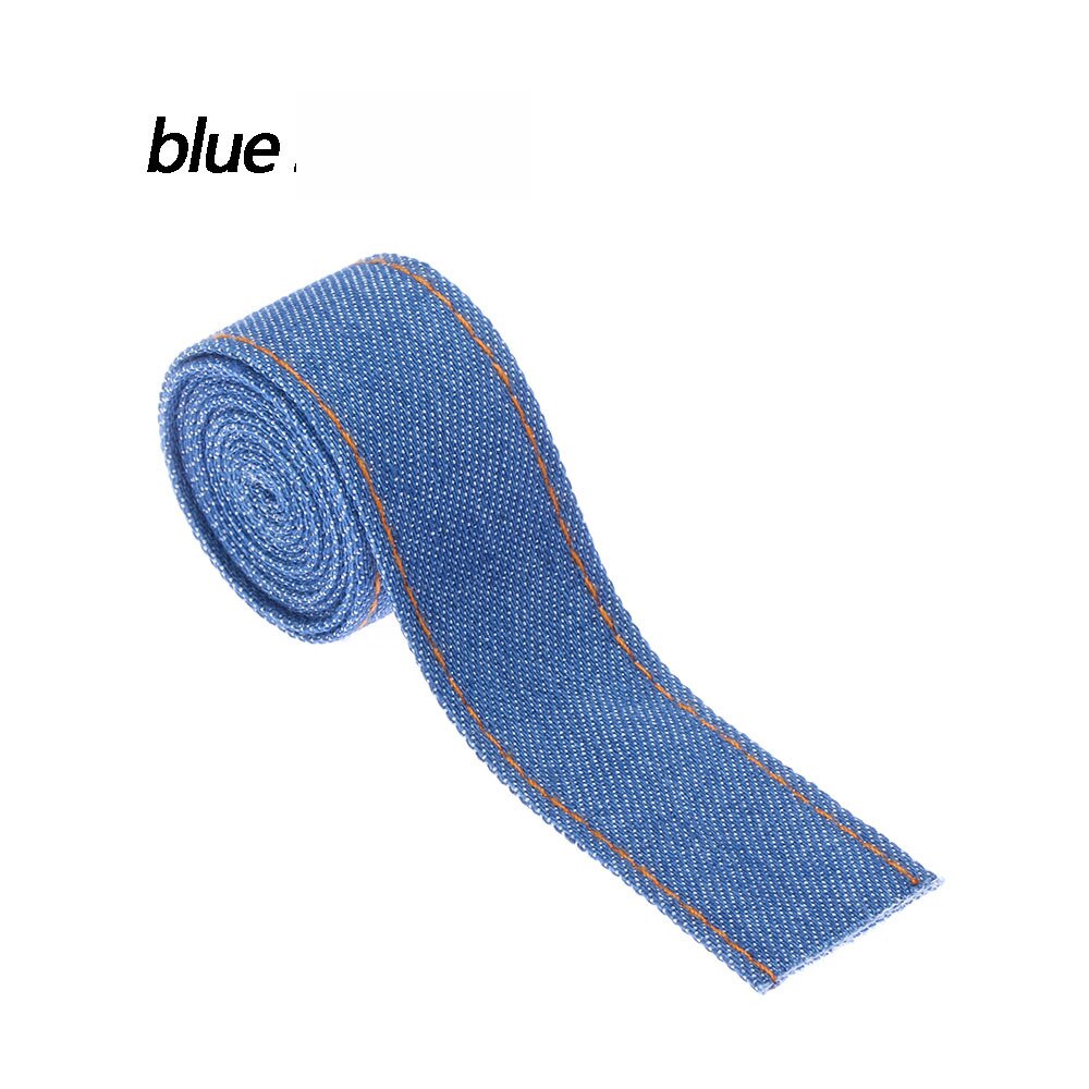 Cinta vaquera Jumper de doble cara de 1 metro, cinta de tela vaquera, gorro de lazo, manualidades, accesorios de clip para el pelo, decoraciones de costura: blue / 4cm