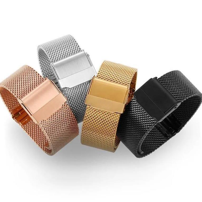 14 mm riem mesh horlogeband dames heren armband roestvrij staal geweven gaas vervanging metalen accessoires 10-24 mm gereedschap