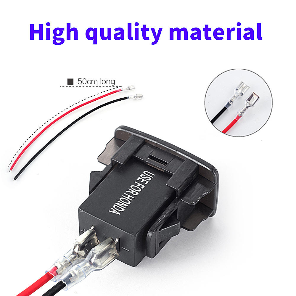 Dual Usb Autolader Stopcontact Lader Met Digitale Voltage Display Voor 12 V/24 V Auto Usb auto Voor Honda