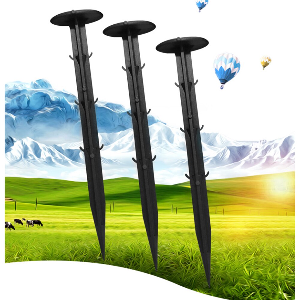 50pcs Practical Plastic Anchor Stakes Garden Netting Film Anchor Stakes Pegs Ground Cloth Fastening Barbed Nail