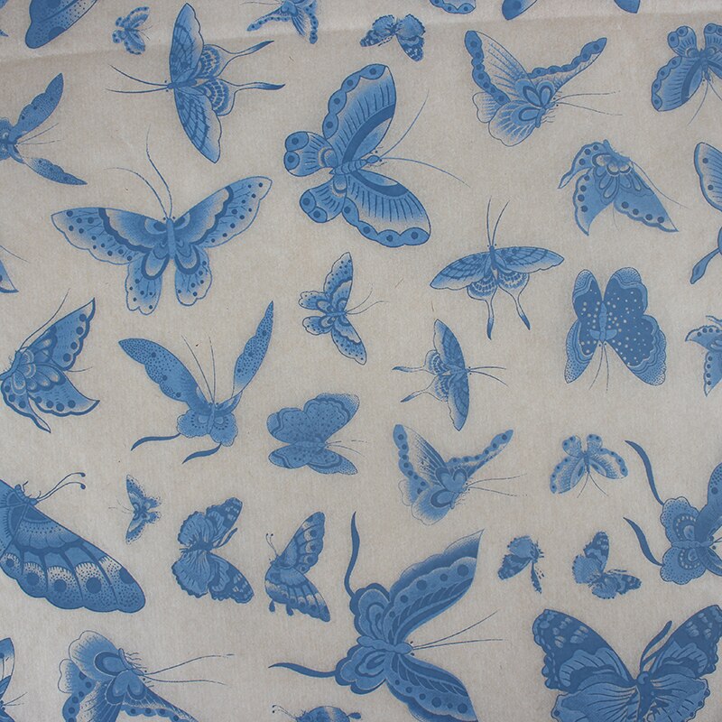 Papier de transfert d'argile poterie, céramique, 16 pièces papier de glaçage fleur, applique en porcelaine bleu et blanc 54x3: 5pcs 1