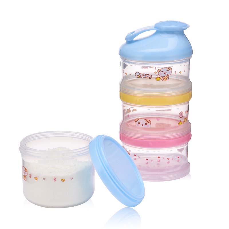 Baby Milk Powder Box Food Storage Snack Box 4 Layers Portable Infant Milk Powder Container