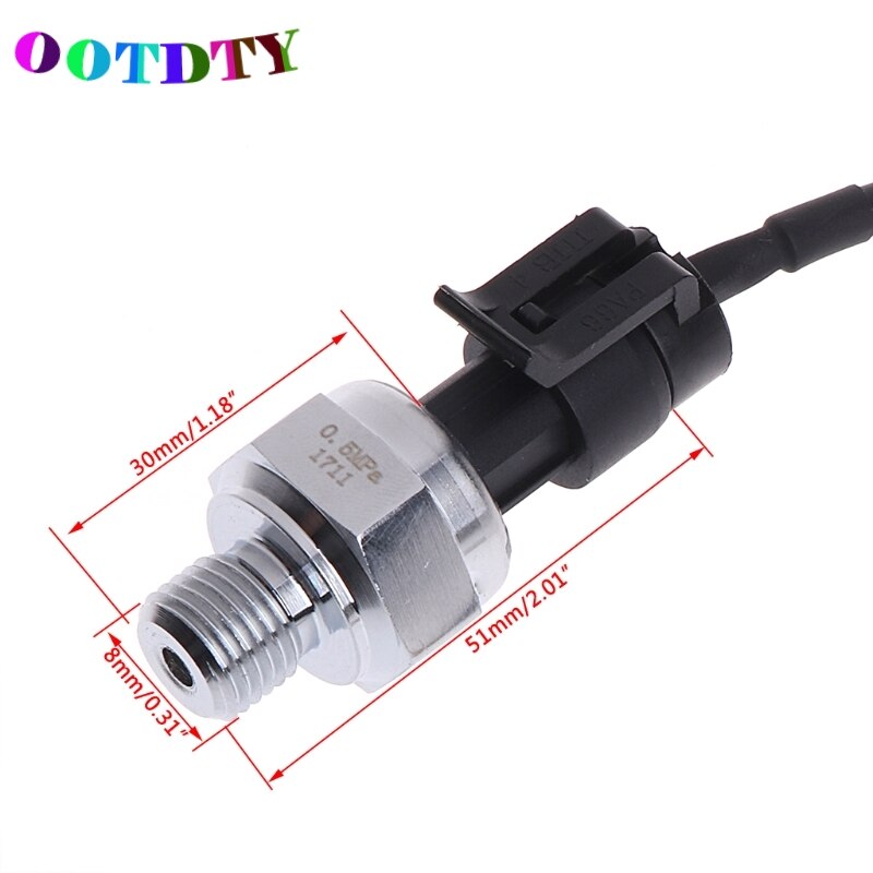 Ootdty G1/4 &quot;Inch 5V 0-0.5 Mpa Druk Transducer Sensor Olie Brandstof Gas Water Lucht