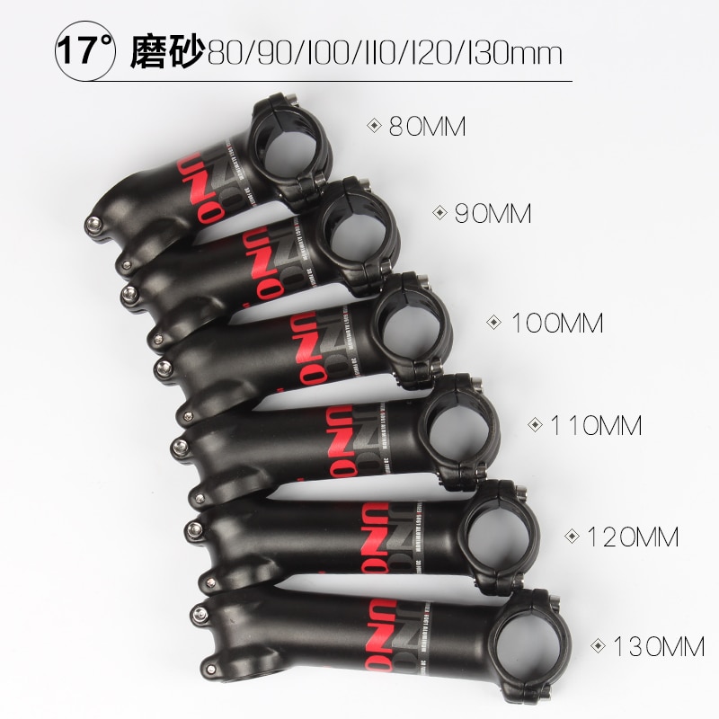 Uno mtb fiets stuurpen racefiets mountainbike stuurpen mtb 7/17 graden mat / glans 70/80/90/100/120/130mm fietsen fietsonderdelen