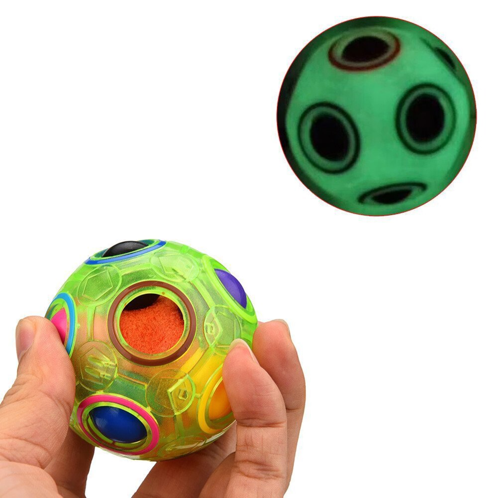 Rainbow Ball Cube Speed Puzzle Ball Kids Educational Learning Funny Toys for Children Adult Stress Reliever