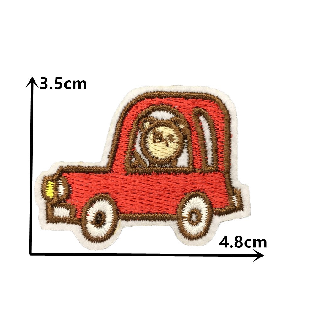 Fashion Cartoon Car łatka naszywka najnowsza termoprzylepna łatka haft szycie ubrań DIY odzież prasowanie akcesoria do aplikacji: C7217
