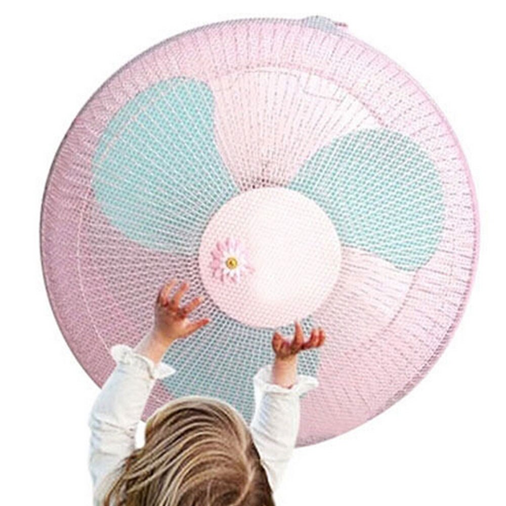 Fan Guard Stofkap Fan Security Cover Fan Netten Cover Roze/Blauw Nylon Huishoudelijke Wasbare Familie Veiligheid Baby Stof covers