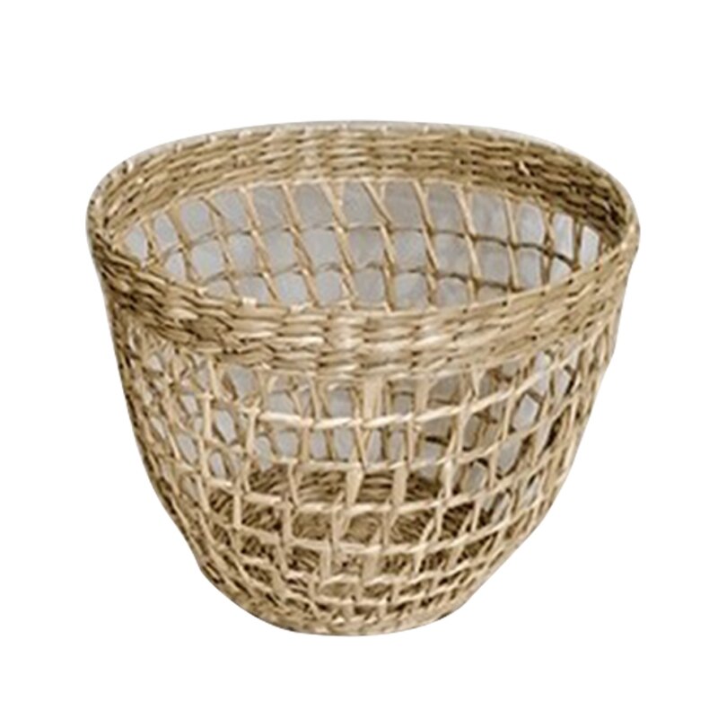 Handmade Storage Basket Natural Seaweed Woven Flow... – Grandado