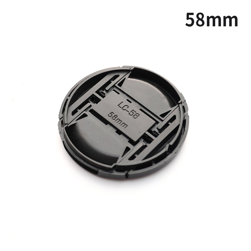 【AD】Hoogwaardige 40,5 mm 49 mm 52 mm 55 mm 58 mm 62 mm 67 mm 72 mm 77 mm 82 mm Center Pinch Snap-on Cap Cover voor cameralens: Blauw
