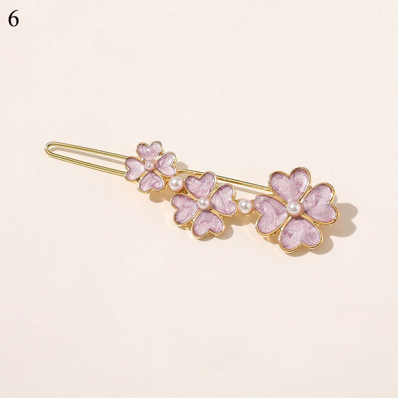 Vintage coloré perle épingles à cheveux géométrique papillon fleurs étoiles lune style pinces à cheveux doux coréen Barrette cheveux accessoires: 6