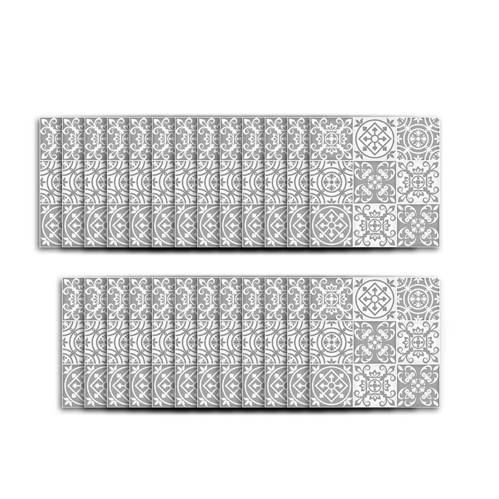25 stuks pvc badkamer achterwand marokkaanse stijl retro grijze tegel sticker kunst huisdecoratie diy vierkant zelfklevend waterdicht