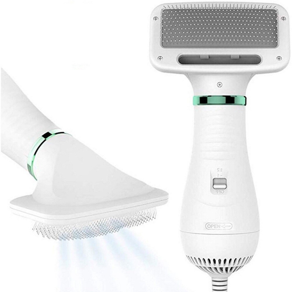 2- i -1 hårfön för hundar med kamvårdsfläkt med justerbara temperaturinställningar för små och medelstora katter hund låg ljudnivå