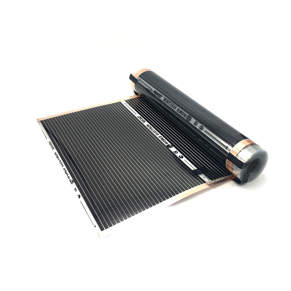 MINCO HEAT Electric Infrared Underfloor Heating Film 220w/m2 Warming Mat with Clamps and Psates