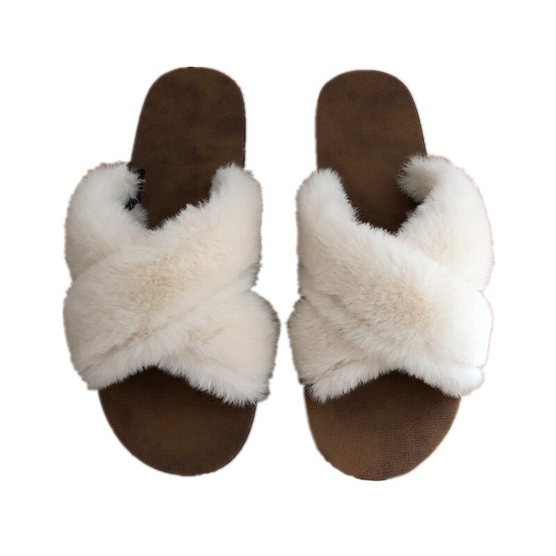 Mazefeng kvinnor hem tofflor fuskpäls dam varma skor kvinna slip on flats kvinnliga tofflor bekväma