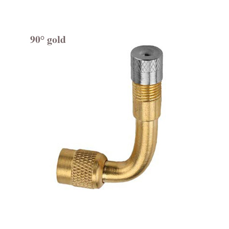 Bicicletta Air Valvola Del Pneumatico Caps Schrader/Presta Valve Stem Estensione Adattatore per Auto Moto Auto Elettrica Accessori Per Biciclette: 90 Degree gold